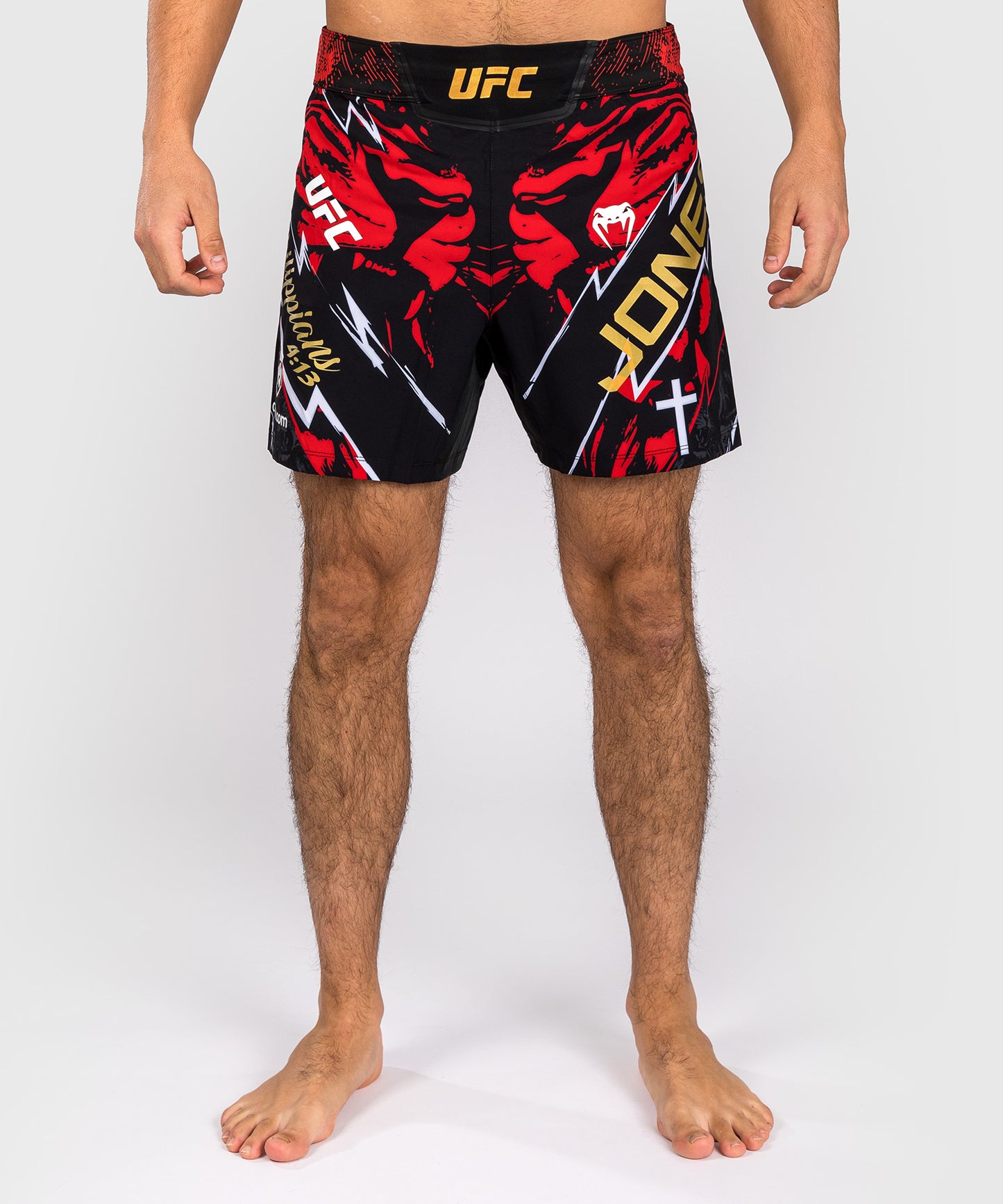 UFC Unrivaled by Venum Jon Jones Men's Short Fit Fight Short - Red