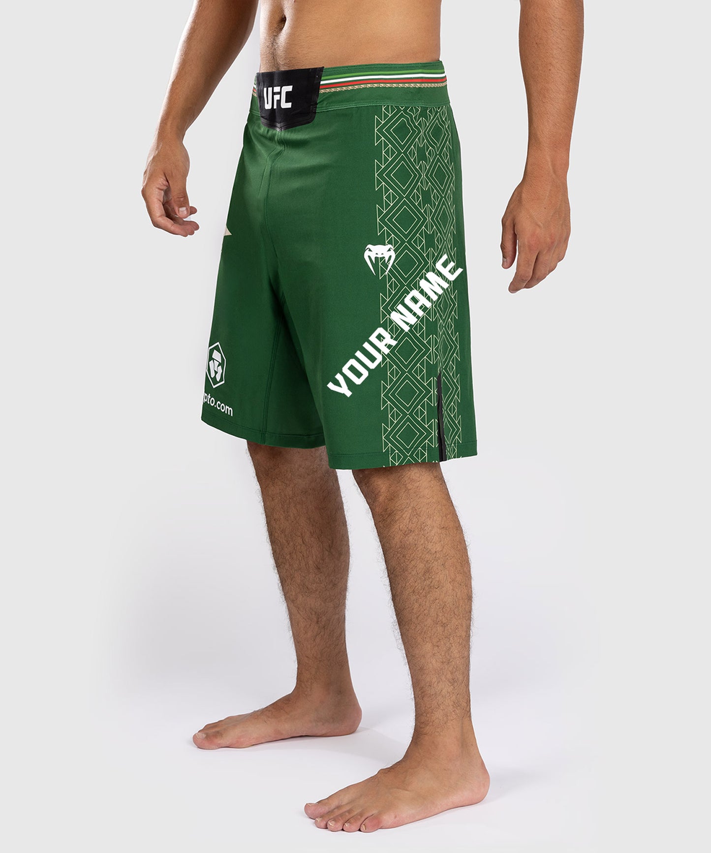 UFC Noche by Venum Personalized Authentic Fight Night Men's Fight Short - Green