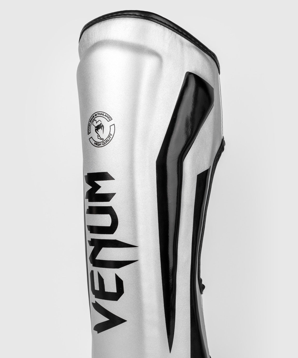 Venum Elite Standup Shinguards - Silver/Black