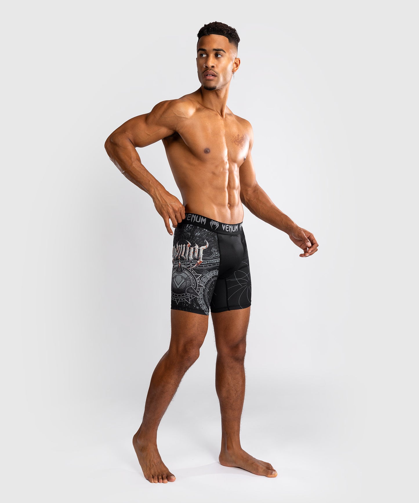 Venum Gladiator 5.0 Men's Vale Tudo Shorts - Black/Silver