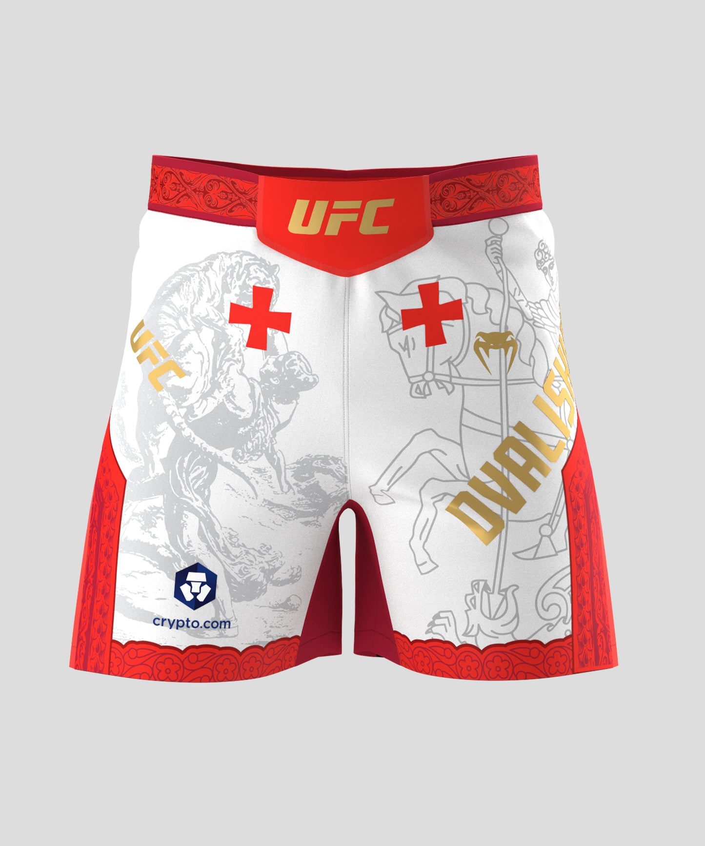 Men's UFC Unrivaled by Venum White Merab Dvalishvili Short Fit Fight Short