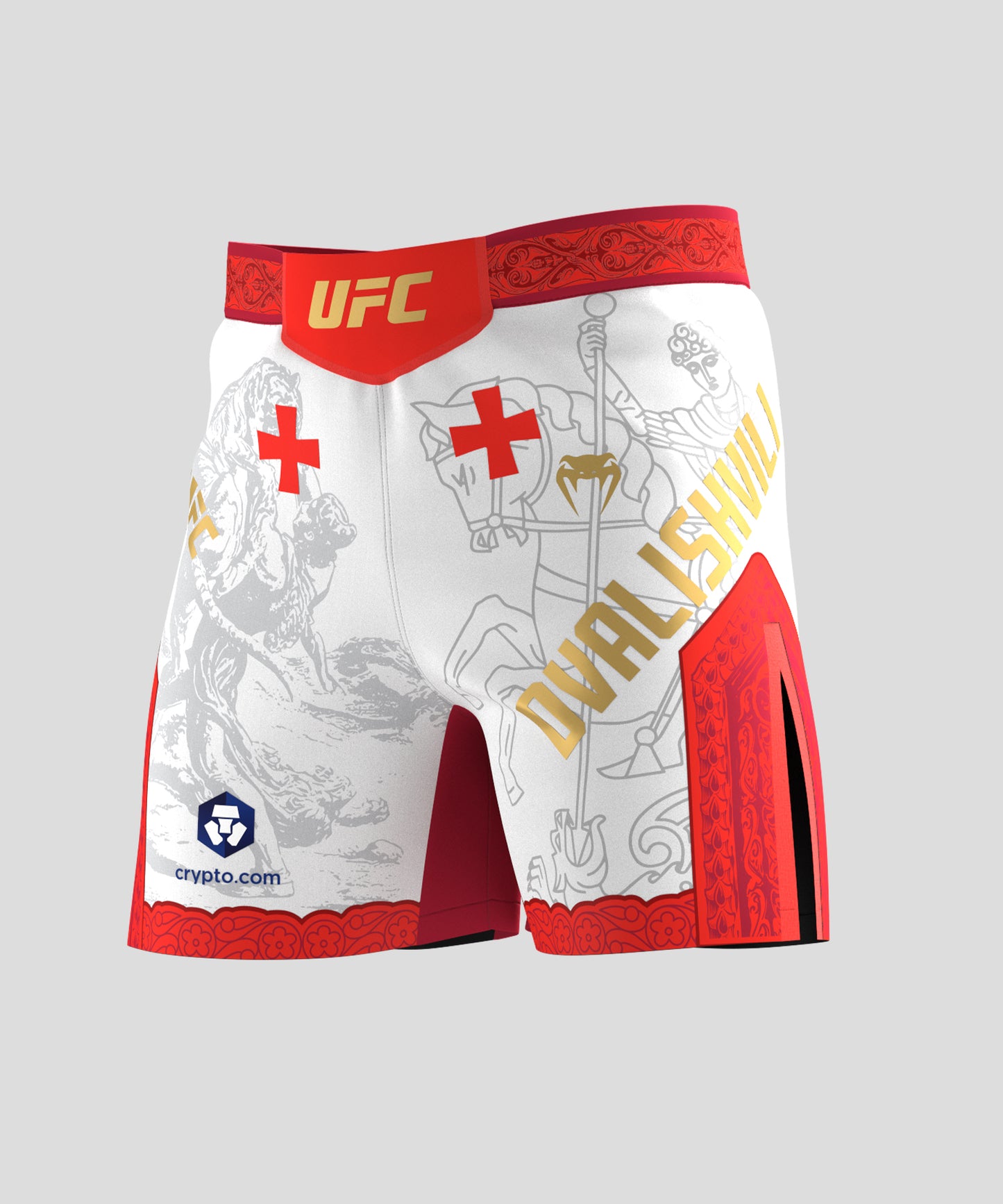 Men's UFC Unrivaled by Venum White Merab Dvalishvili Short Fit Fight Short