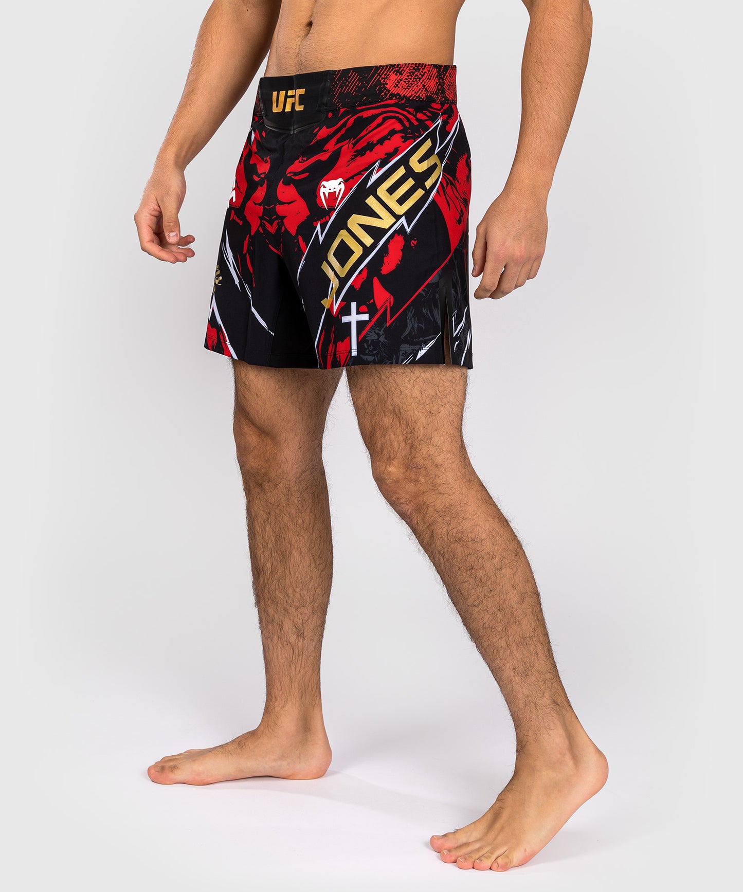 Men's UFC Unrivaled by Venum Red Jon Jones Short Fit Fight Short