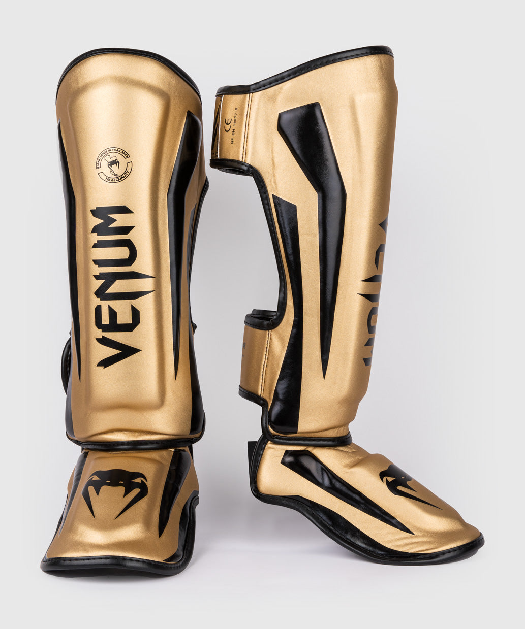 Venum Elite Standup Shin guards - Gold/Black