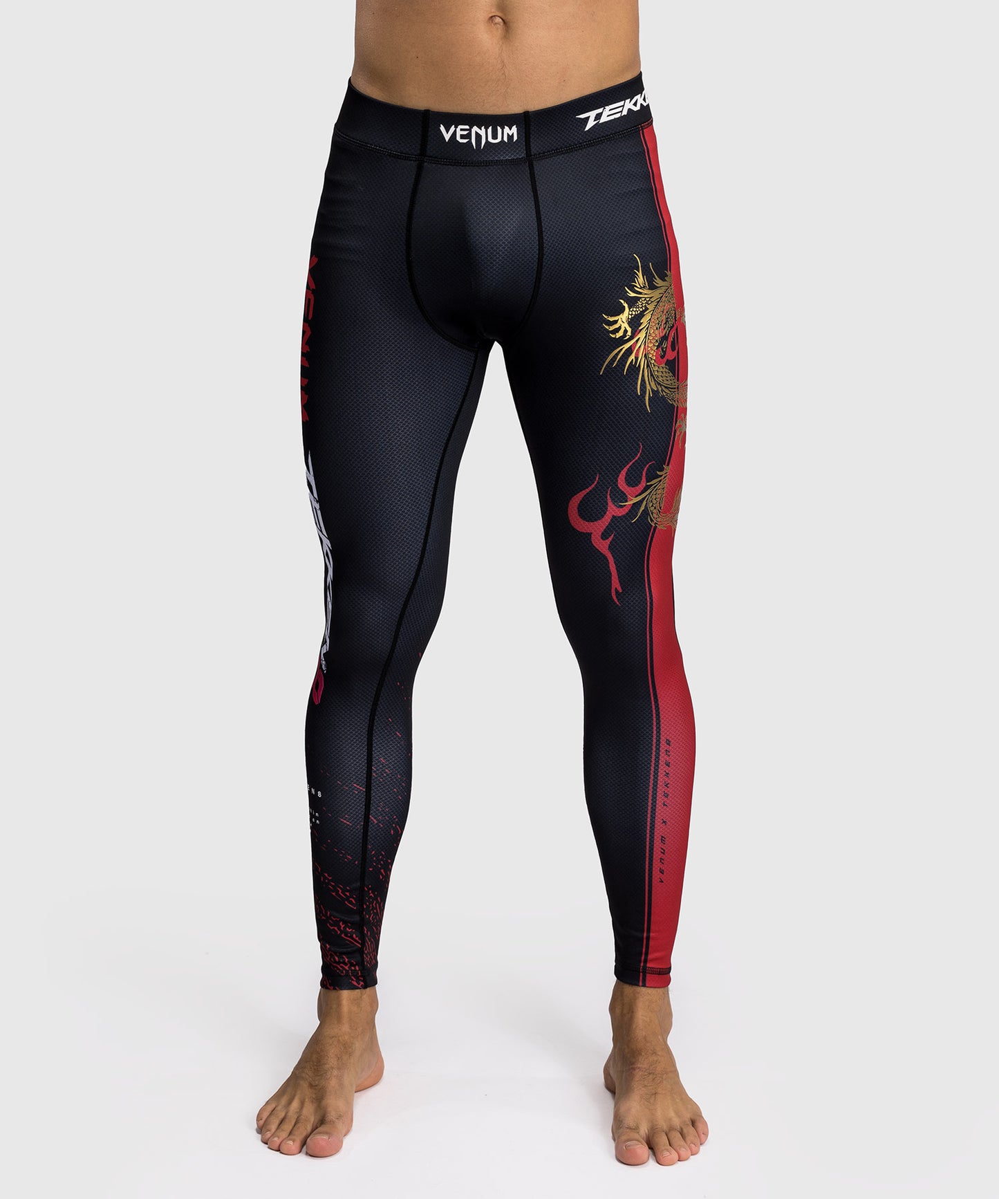 Venum x TEKKEN 8 - Marshall Law Spats - Black/Red/Gold