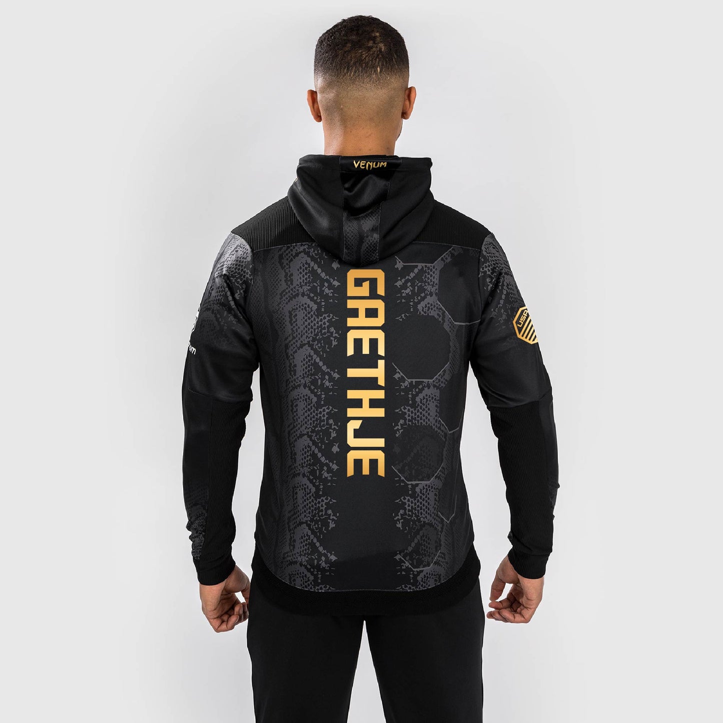 UFC Adrenaline by Venum Fighters Authentic Fight Night Men's Walkout Hoodie - Champion - Justin Gaethje