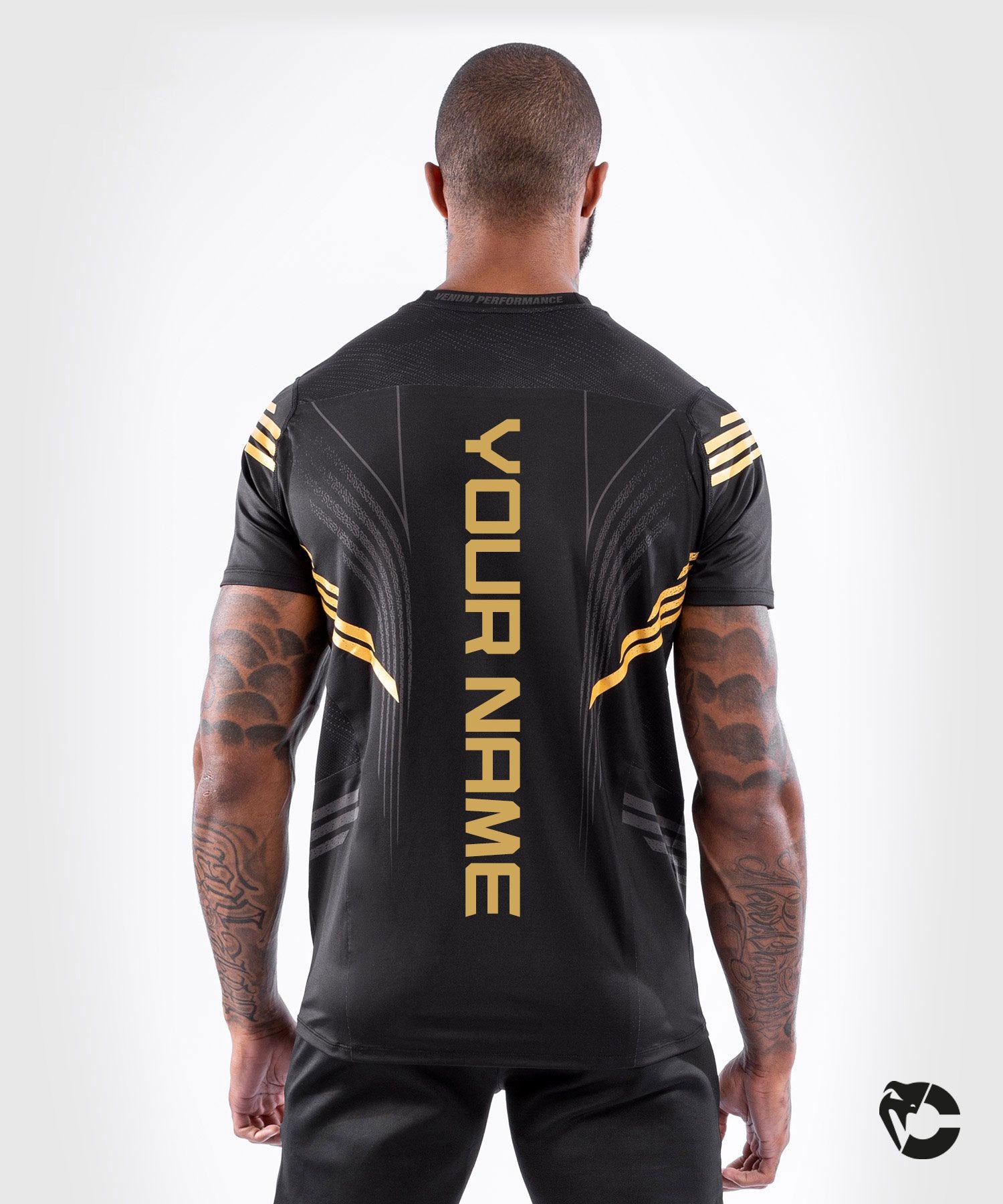 Men's Venum Black/Gold UFC Custom Authentic Fight Night Champion Walkout  Jersey