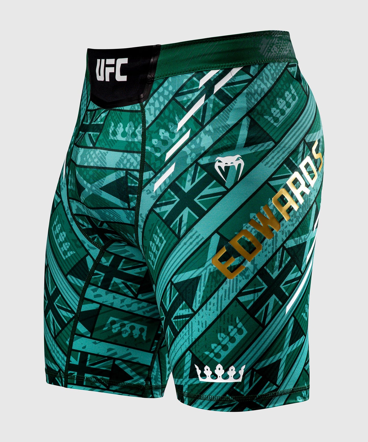 UFC Adrenaline Unrivaled by Venum Vale Tudo Short For Men's - Green - Leon Edwards