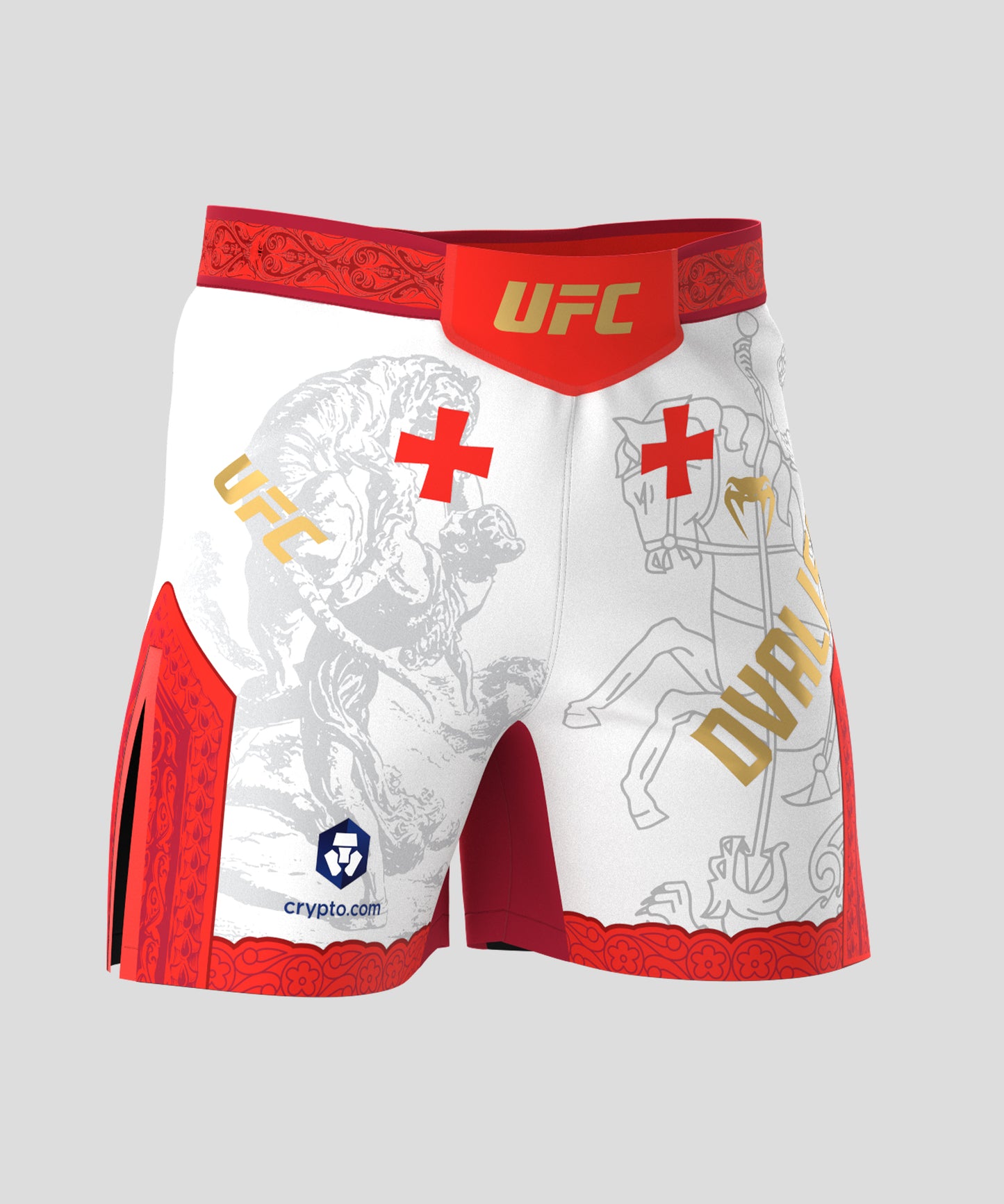 Men's UFC Unrivaled by Venum White Merab Dvalishvili Short Fit Fight Short