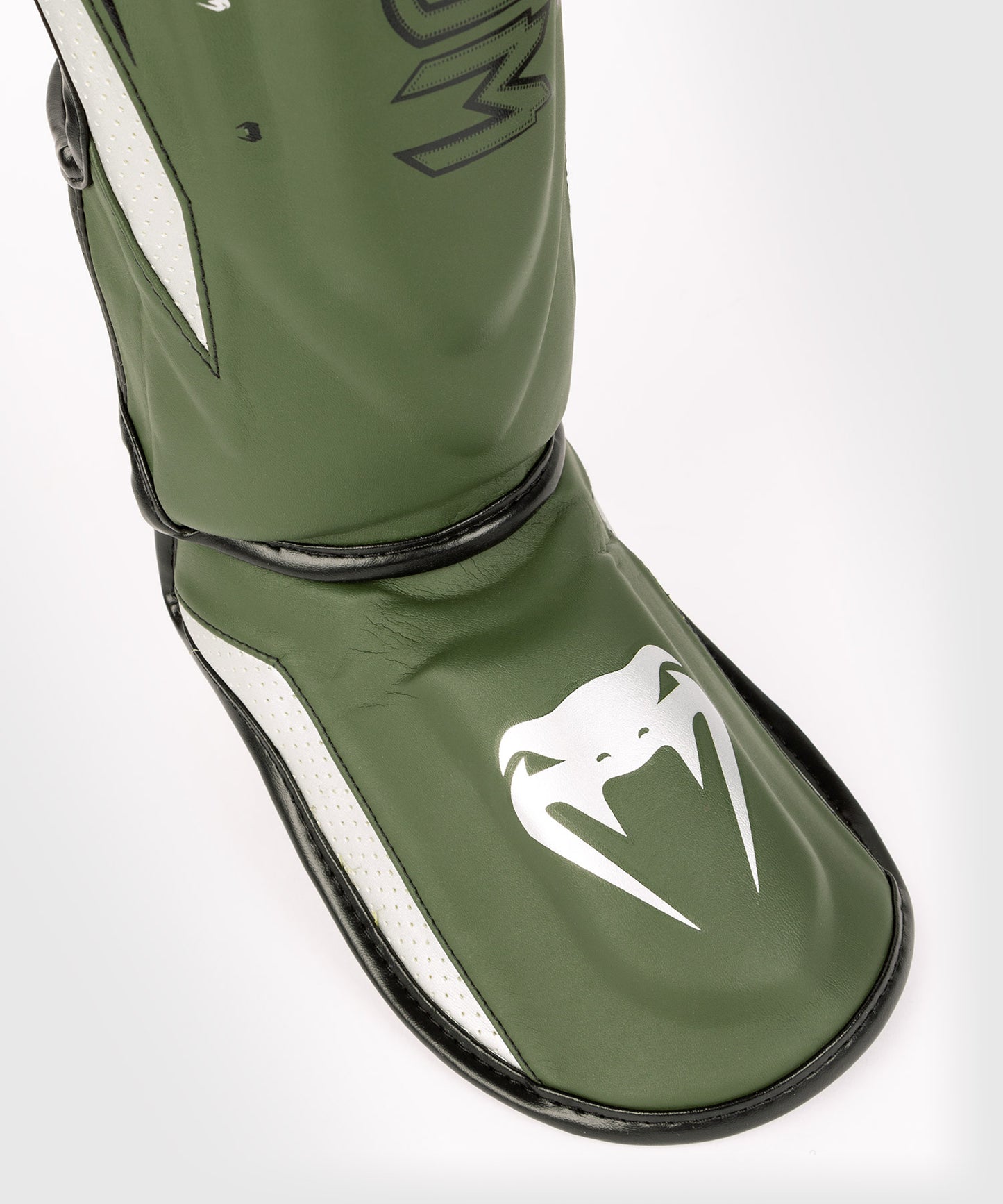 Venum Elite Evo Shinguards - Khaki/Silver