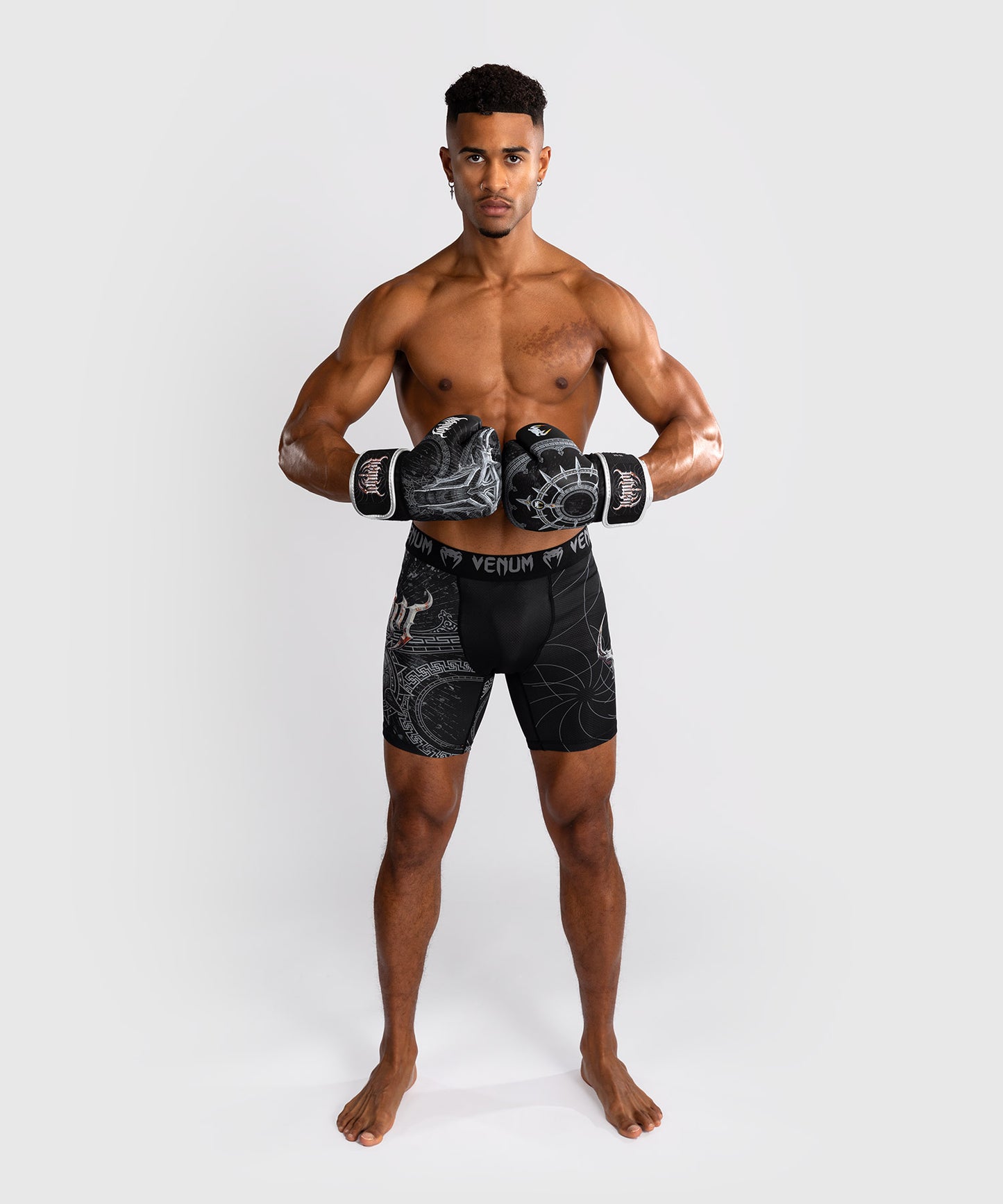 Venum Gladiator 5.0 Men's Vale Tudo Shorts - Black/Silver