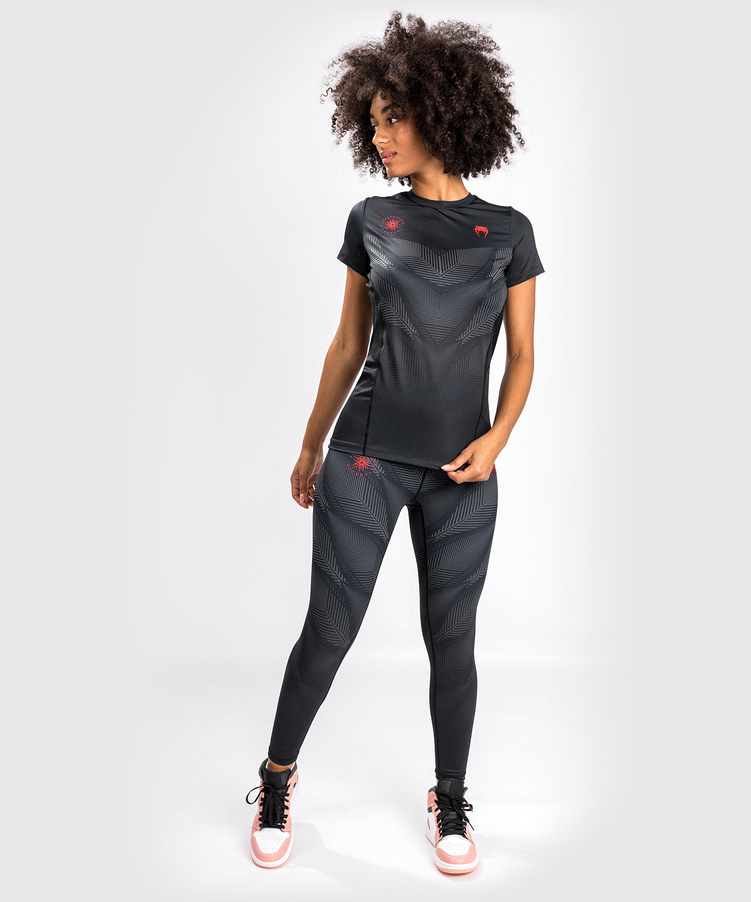 Venum Phantom Compression T-Shirt - Long Sleeve - For Women - Black/Red 