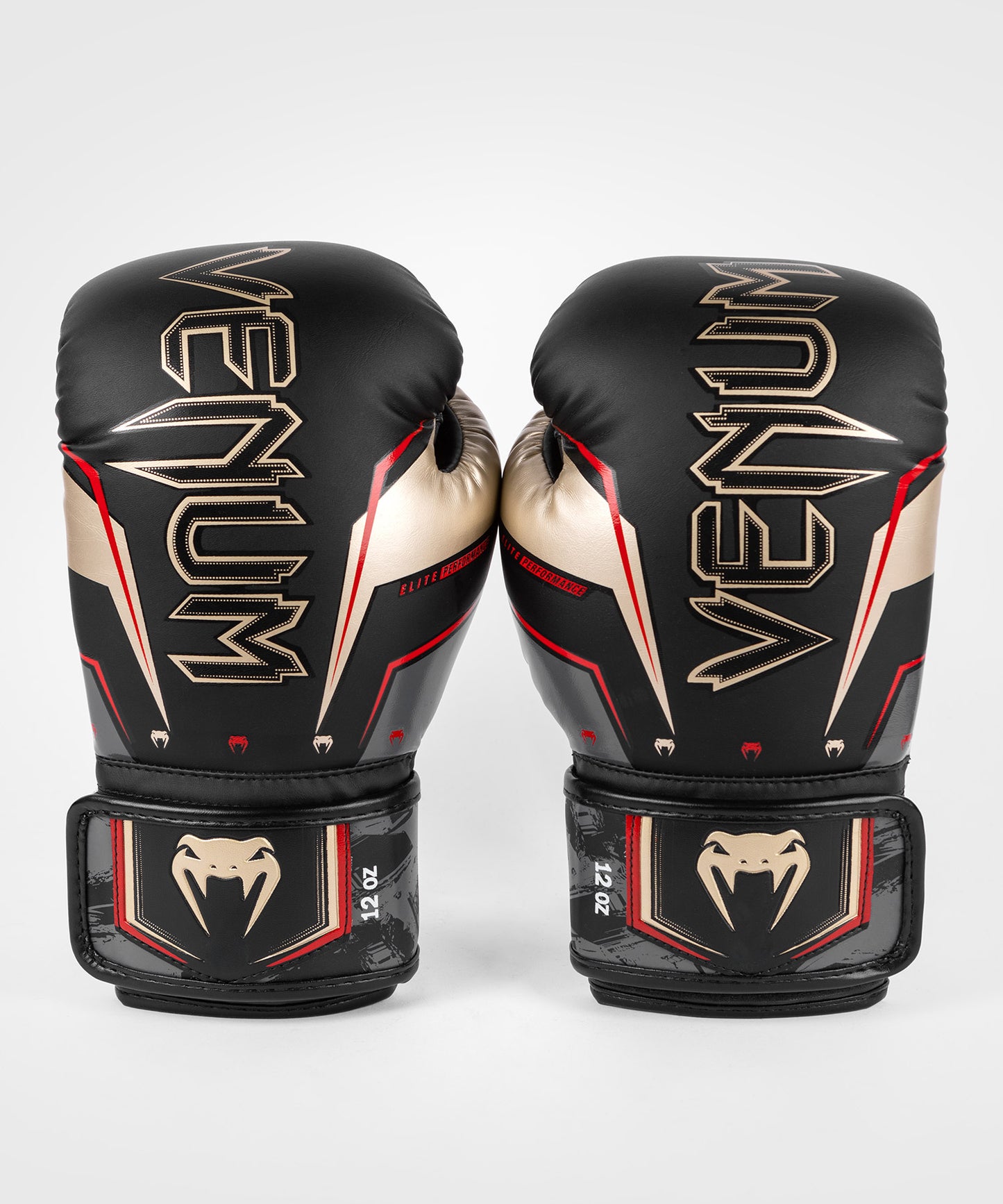 Venum Elite Boxing Gloves Black/Gold MMA Muay Thai Kick boxing Training