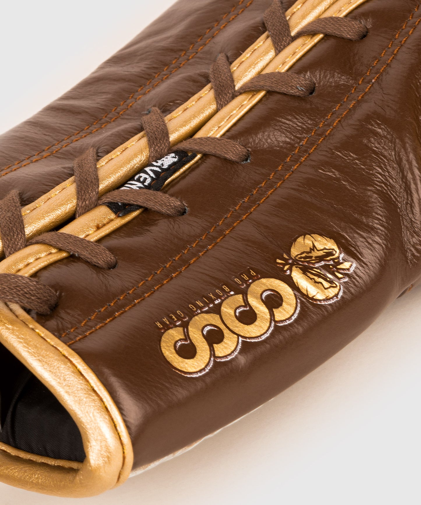 Gants de Boxe Pro avec Lacets Venum Coco Monogram - Marron Grizzly