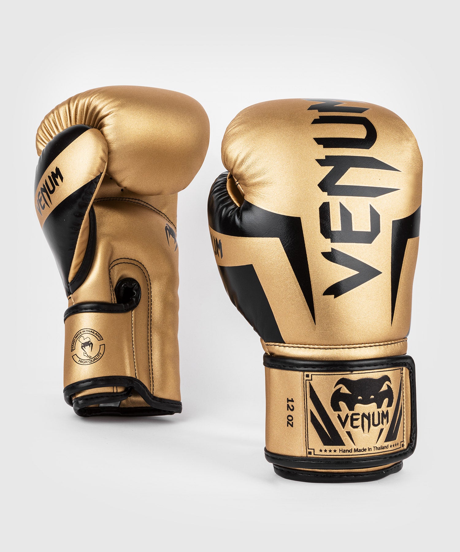 Venum Elite Boxing Gloves - Gold/Black 14 oz