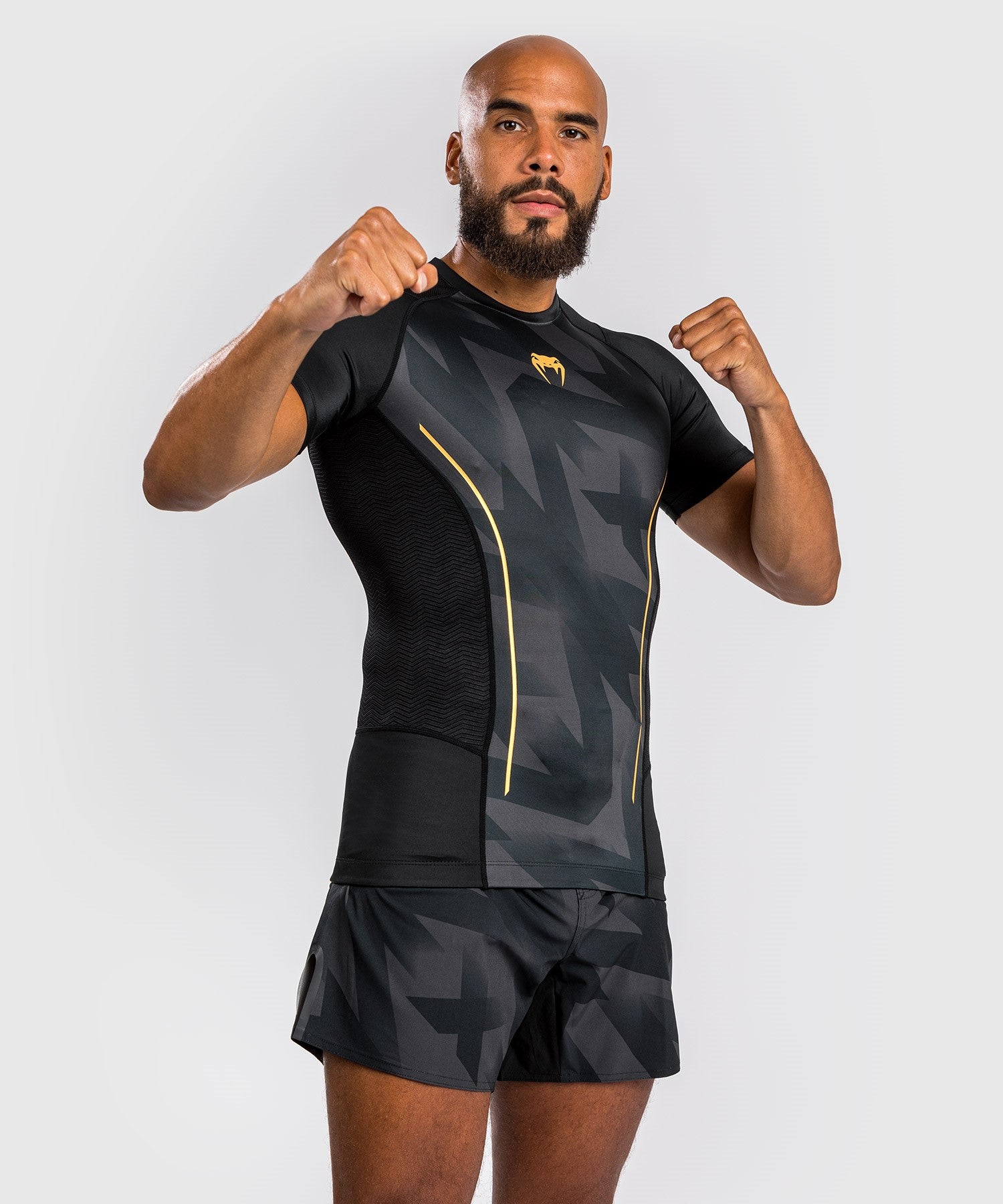 Venum Razor Rashguard Short Sleeves - Black/Gold