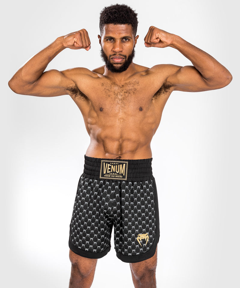 Venum Monogram Boxing Shorts (Black)