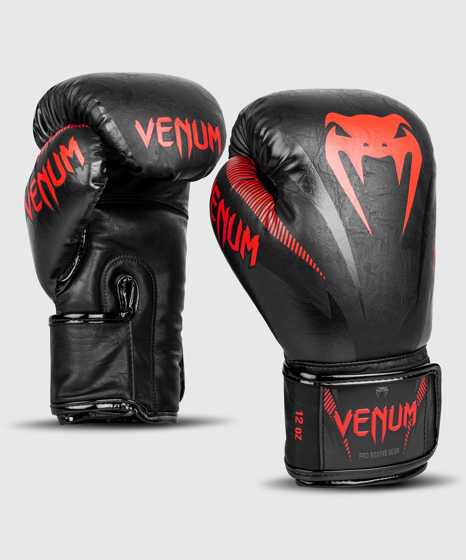 Venum - Guantes Boxeo / Elite / Negro-Rojo / 10 oz